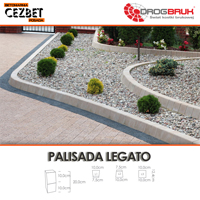 element dekoracyjny z betonu kolorowego - fotografia palisady legato drogbruk