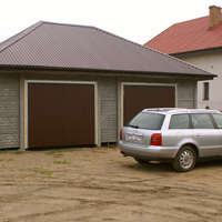 Duży garaż kopertowy na dwa stanowiska