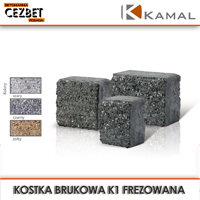 Kolory kostki brukowej frezowanej Kamal model K-1