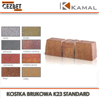 Kolory kostki brukowej Kamal K23