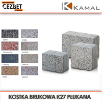 Kolory kostki brukowej płukanej Kamal K27