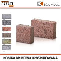 Dostepne kolory kostki betonowej śrutowanej Kamal K28