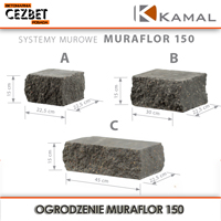 Elementy ogrodzenia modułowego Muraflor 150 - Betoniarnia Kamal Posada