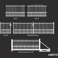 Elementy ogrodzenia AMETYST ze stali powlekanej firmy PlastMet
