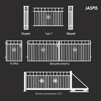 Elementy ogrodzenia JASPIS ze stali powlekanej firmy PlastMet