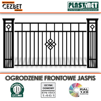 Stalowe nowoczesne ogrodzenie frontowe JASPIS firmy PlastMet