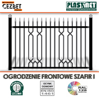 Stalowe nowoczesne ogrodzenie frontowe SZAFIR I firmy PlastMet