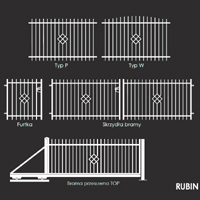 Elementy ogrodzenia RUBIN ze stali powlekanej firmy PlastMet
