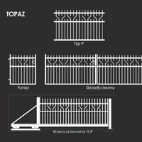 Elementy ogrodzenia TOPAZ 2 ze stali powlekanej firmy PlastMet